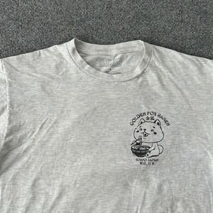 Golden Fox Ramen Shirt Mens Large Gray Tokyo Japan Cartoon Fox Graphic Tee